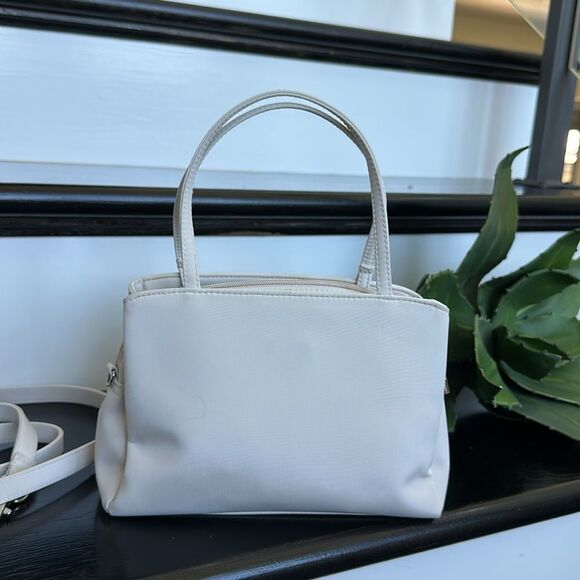 Frankie & Johnnie Nylon Crossbody Shoulder Satchel Purse Neutral new - Picture 6 of 10